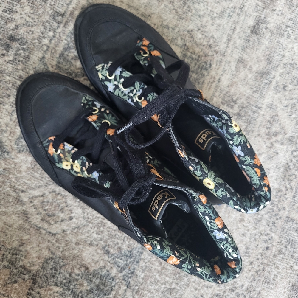 Keds Black Floral High-Top Sneakers - Picture 3 of 4
